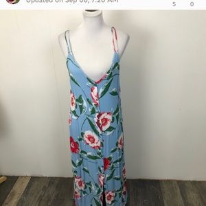 Gibson Al Fresco Strappy Button Up Midi Dress